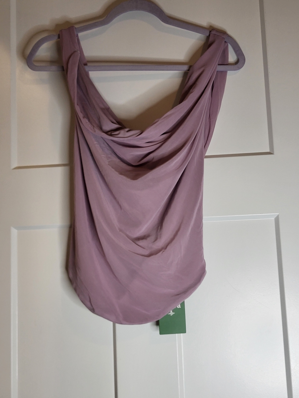 HALARA Draped Cowl Tank Top — Mauve